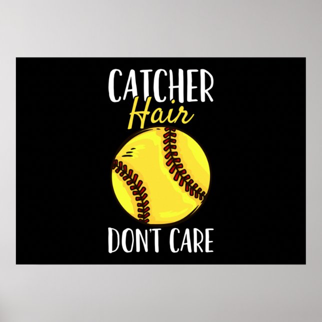Poster Joueur de softball Catcher (Devant)