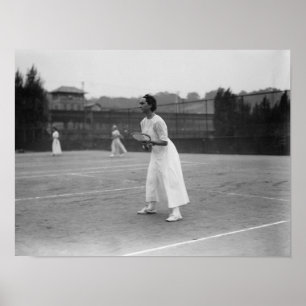 Poster Joueur de tennis de femme obtenant la photographie
