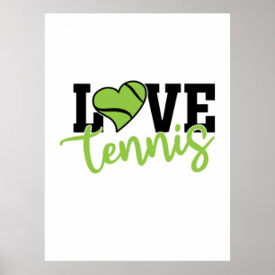 Poster Joueur de tennis Love Tennis