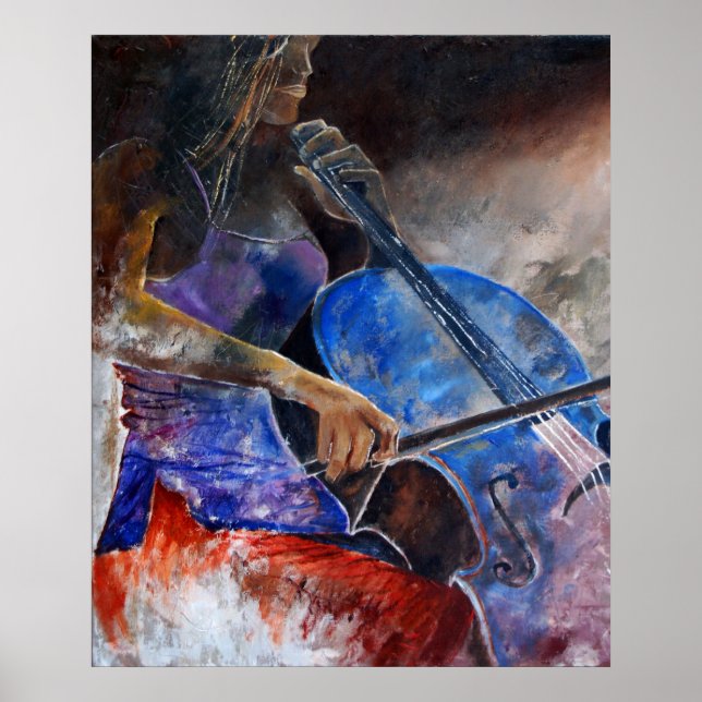 Poster joueur de violoncelle (Devant)