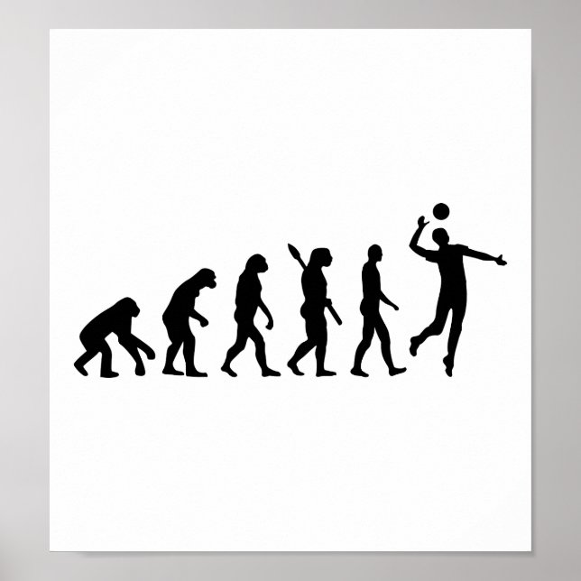 Poster Joueur de volley-ball Evolution (Devant)
