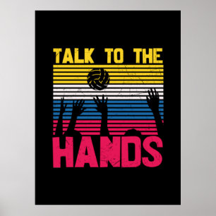 Poster Joueur de volley-ball Parlez Aux Mains