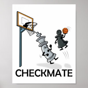 Poster Joueur D'Échecs Chessboxing Et Matt De Contrôle De