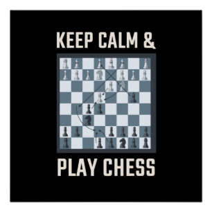 Poster Joueur d'échecs du jeu d'échecs