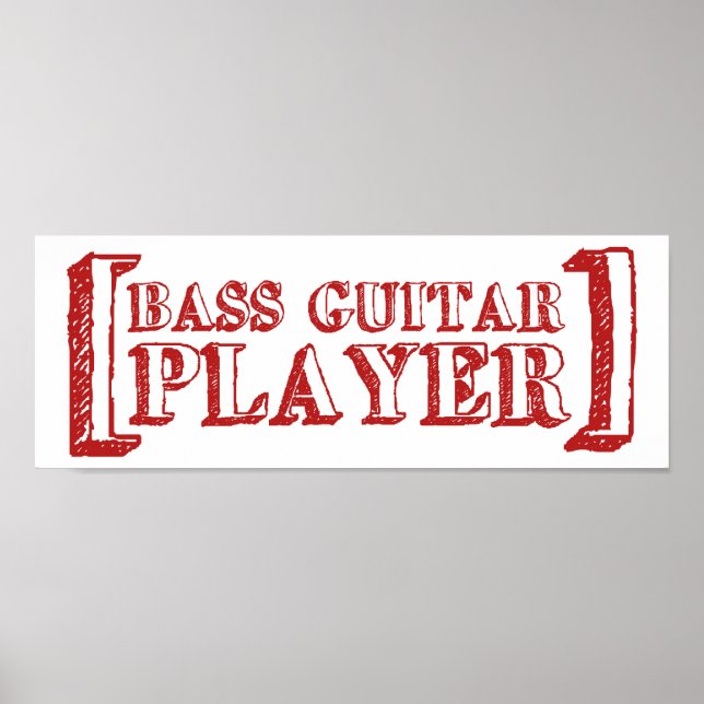 Poster Joueur du Bass Guitar (Devant)