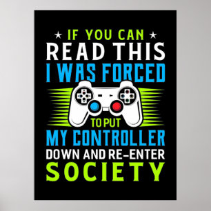 Poster Joueur Forcé de Poser Ma Manette