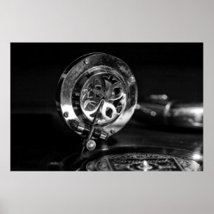 Poster Joueur Gramaphone de style ancien