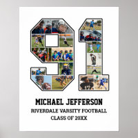 Joueur Numéro 91 Équipe sportive senior Collage ph