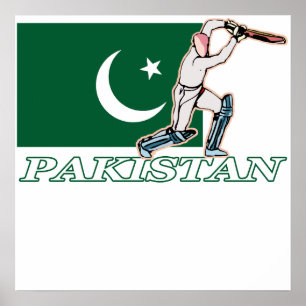 Poster Joueur pakistanais de cricket