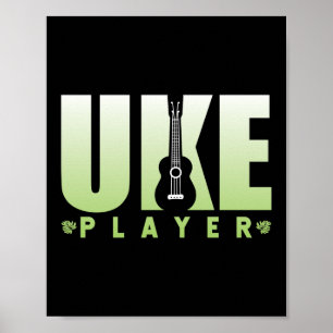 Poster Joueur Uke Ukulele Joueur Hawaï