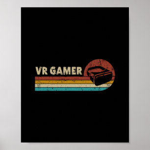 Poster Joueur Vr Jeux Vidéo Rétro Pour Garçons Hommes Drô