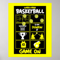 Joueurs de basket-ball en fauteuil roulant