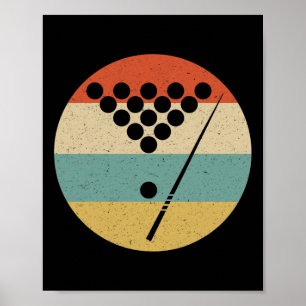 Poster Joueurs de billard - Onglet Snooker de la piscine 