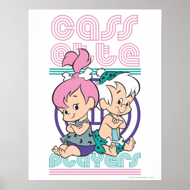 Poster Joueurs de cassettes PEBBLES™ et BAM-BAM™ (Devant)