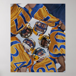 Poster Joueurs de football dans le petit groupe