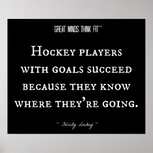 Poster Joueurs de hockey avec objectifs 001