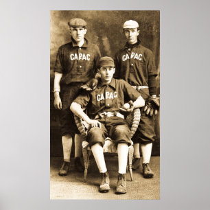 Poster Joueurs vintages De Baseball