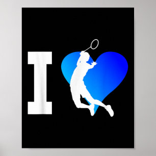 Poster Joueuse de Badminton Mens Navette Squash Femmes