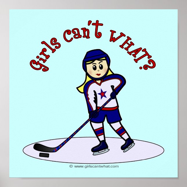 Poster Joueuse de hockey Blonde Girls (Devant)
