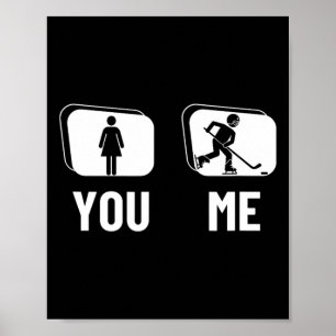 Poster Joueuse de hockey sur glace fière drôle femmes hoc