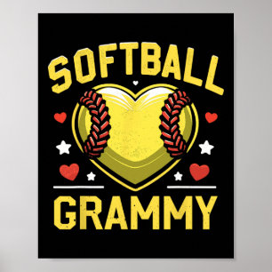 Poster Joueuse de softball Heart Grammy