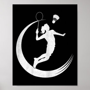 Poster Joueuses de badminton Tee Shuttle Filles Volant Ro