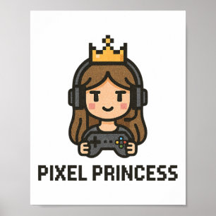 Poster Joueuses de jeux vidéo pour filles