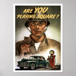 Poster Jouez-vous Carré — Deuxième Guerre mondiale