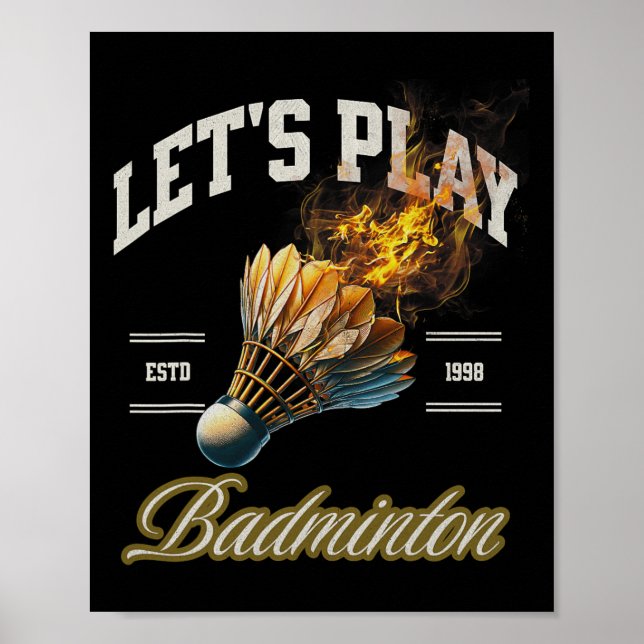 Poster Jouons à Dminton Shuttle (Devant)