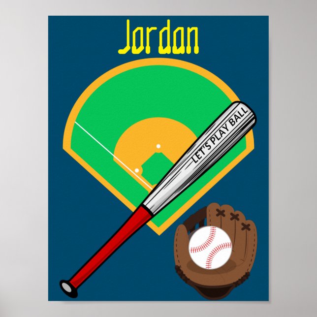 Poster "Jouons au bal" Baseball (Devant)