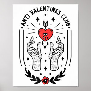 Poster Jour anti-Valentines Tatouage Raglan Baseball Tee_