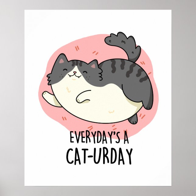 Poster Jour après jour Un chat-jour Funny Fat Kitty Chat  (Devant)