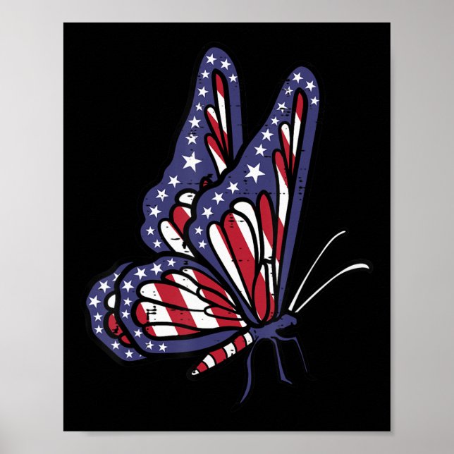 Poster Jour commémoratif du drapeau américain 4 juillet O (Devant)