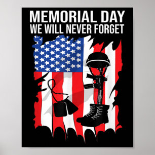 Poster Jour commémoratif Nous n'oublierons jamais la Jour