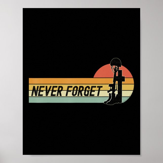 Poster Jour commémoratif Souvenez-vous de nos soldats tom (Devant)
