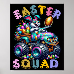 Poster Jour de chasse aux oeufs de lapin de Pâques Humour
