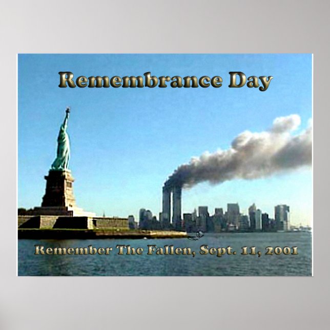 Poster Jour de commémoration 911 Le 11 septembre 2001 (Devant)