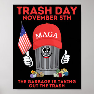 Poster Jour de déchets de Trump novembre 5 Déchets à empo