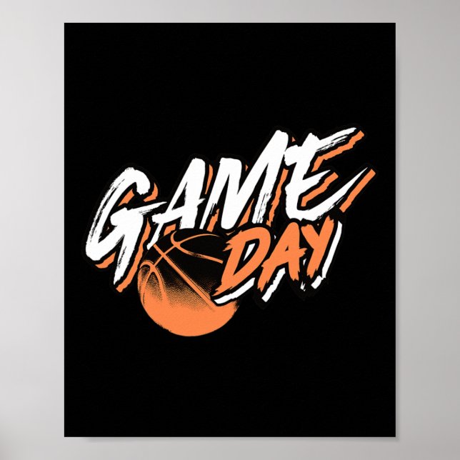 Poster Jour de jeu Motivation Basketball dire (Devant)