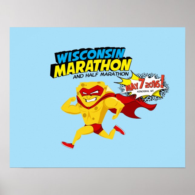Poster Jour de la course du Marathon du Wisconsin (Devant)