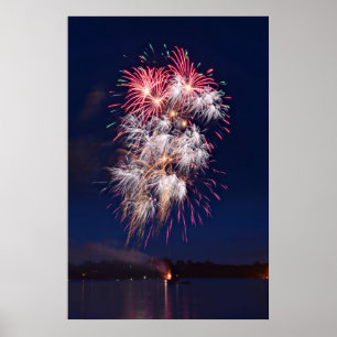 Poster Jour de la Déclaration d'Indépendance de feux