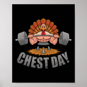 Poster Jour de la dinde de Thanksgiving humour de salle d