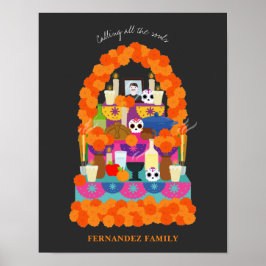 Poster Jour de la fête de l'halloween mort