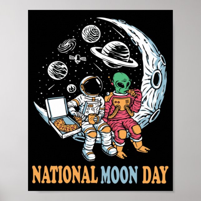 Poster Jour de la Lune Nationale Essentiel (Devant)