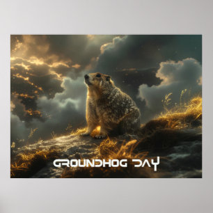 POSTER JOUR DE LA MARMOTTE - BONNE FÊTE DE LA MARMOTTE
