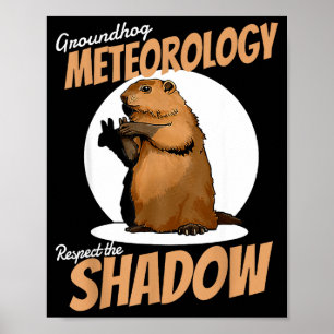 Poster Jour de la marmotte Drôle de rongeur Respecter la