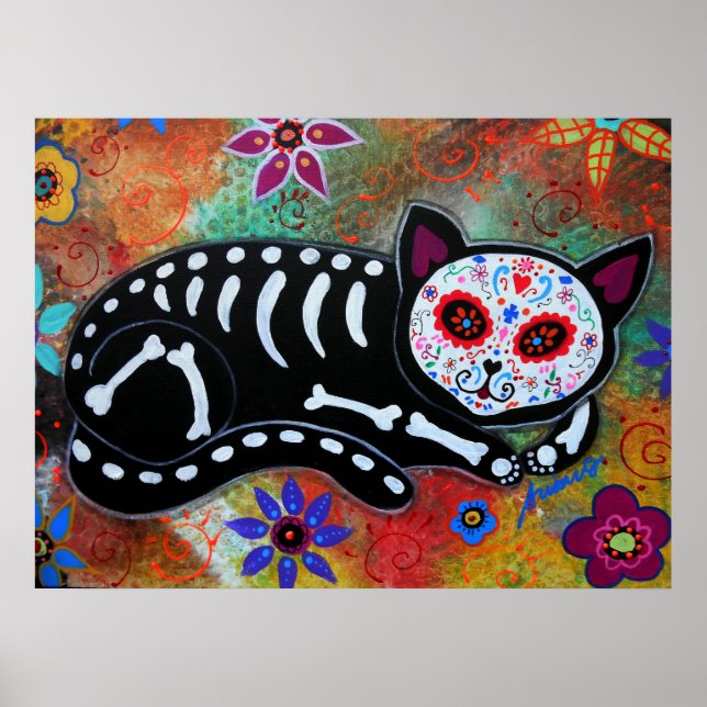 Poster Jour de la mort Chat El Gato Peinture (Devant)
