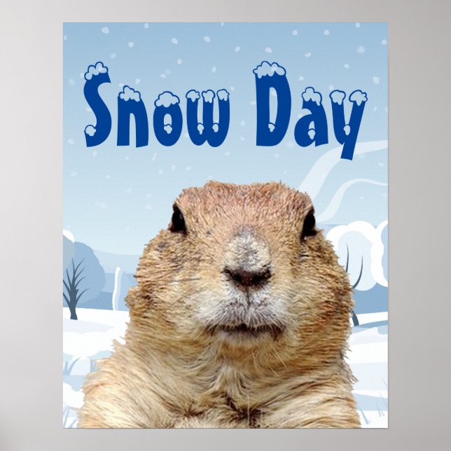 Poster Jour de la neige de la marmotte (Devant)