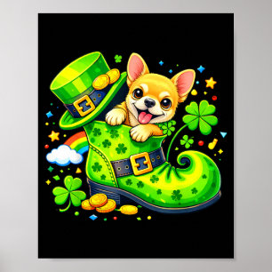 Poster Jour de la Saint-Patrick chaussure de lutin Chihua