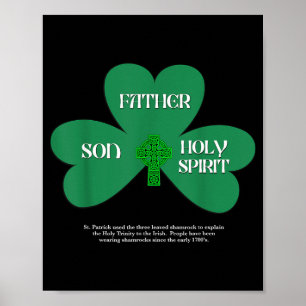 Poster Jour de la Saint-Patrick chrétien Trinité religieu